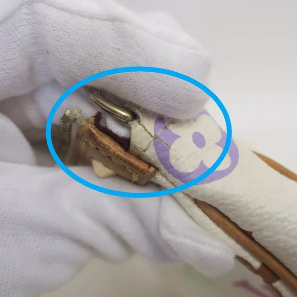 LOUIS VUITTON Murakami Pochette Accessoires Bag White Vintage Y2K RARE - Picture 14 of 16